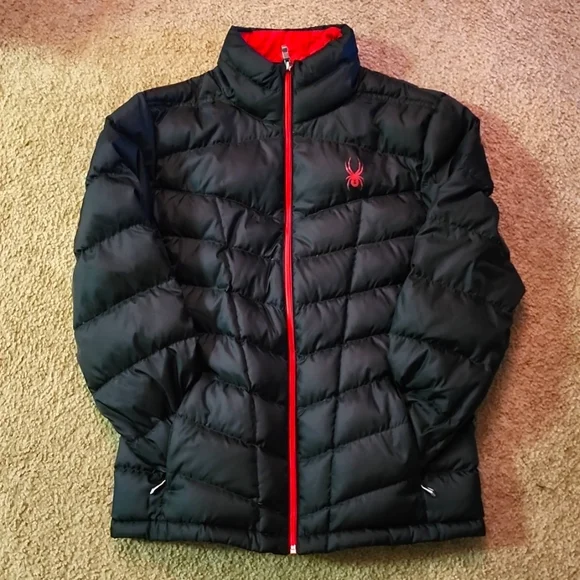 [SOLD]NWOT Unisex Spyder Winter Puffer Black Jacket Smalll - Picture 6 of 7